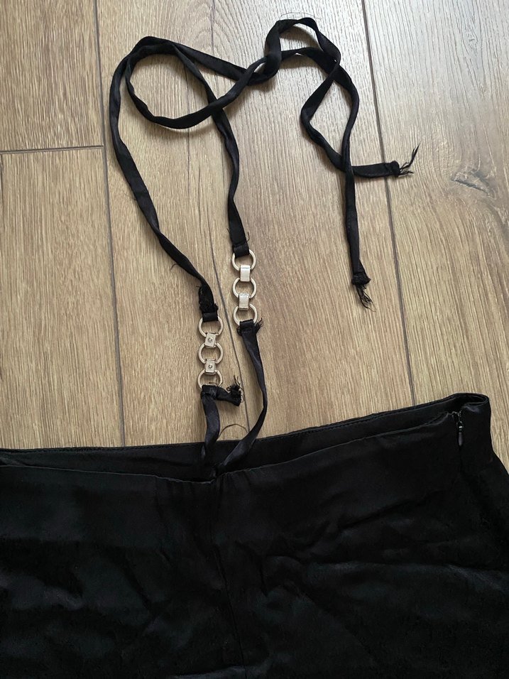 Siyah Saten  Pantolon - Görsel 5