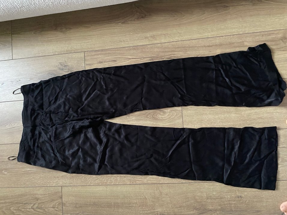 Siyah Saten  Pantolon - Görsel 2