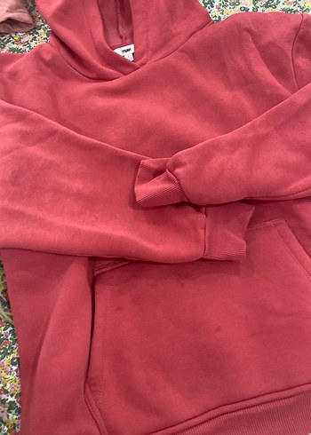m Beden kırmızı Renk Koyu Kırmızı Kapüşonlu Kadın Sweatshirt