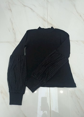 Kadın Siyah Pilili Uzun Kollu Bluz - Görsel 2