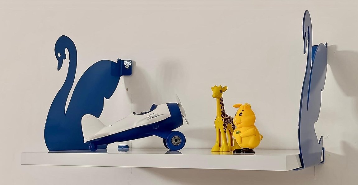 Renkli Mavi Oyuncak Uçak ve Hayvan Figürleri - Görsel 2