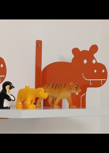 Turuncu Hayvan Figürlü Çocuk Rafı - Görsel 2