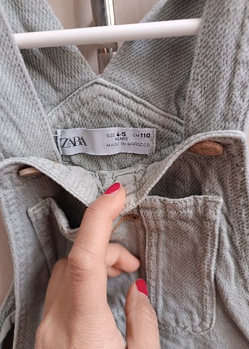 4 Yaş Beden gri Renk Zara marka salopet