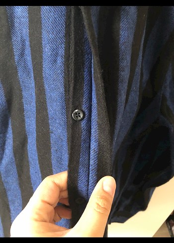 L beden gizli düğmeli dar kalıp oduncu gömleği sıfır - Görsel 2