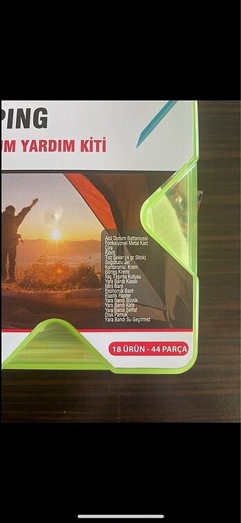 Safe plus acil durum yardım kiti 18 ürün 44 parça sıfır