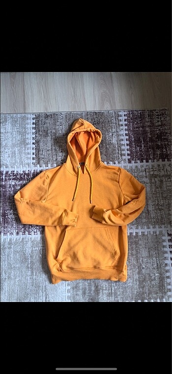 L beden turuncu sweatshirt sıfırdan farksız
