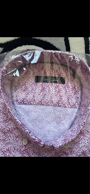 Pierre Cardin Pierre Cardin L beden pembe desenli gömlek sıfır