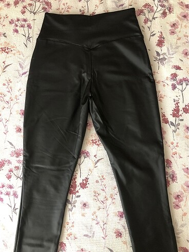 Korseli mat deri tayt - Görsel 4