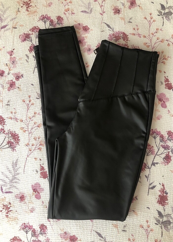 Korseli mat deri tayt - Görsel 2