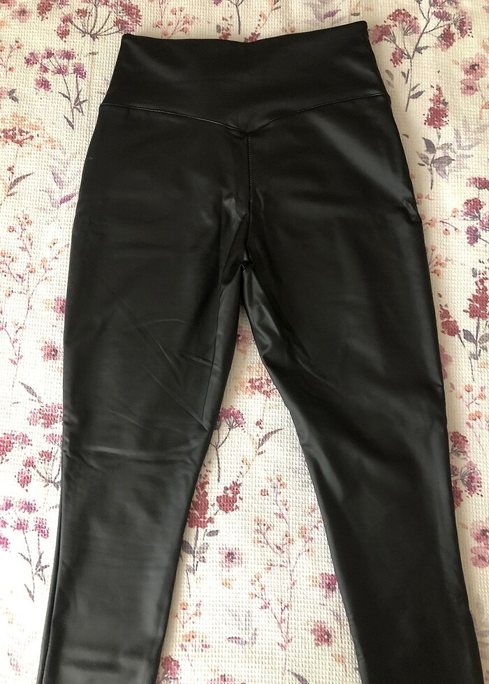 Korseli mat deri tayt - Görsel 4