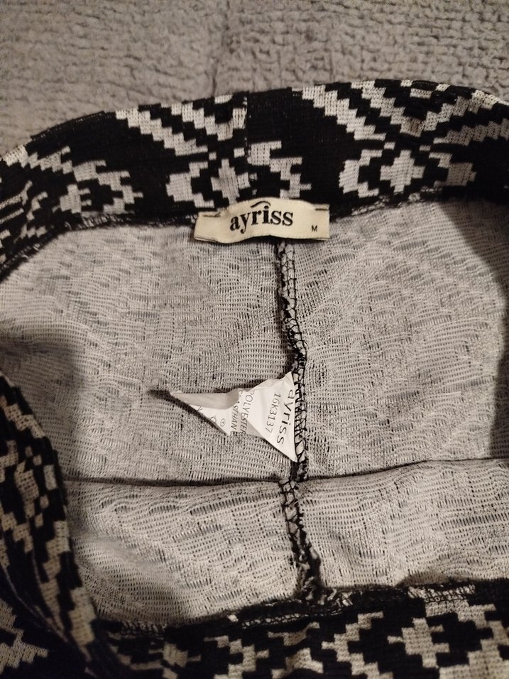 Desenli Bohem Örgü İspanyol Paça Pantolon - Görsel 3