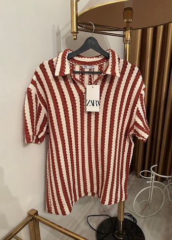 Zara polo yaka etiketli orijinal t shirt - Görsel 2