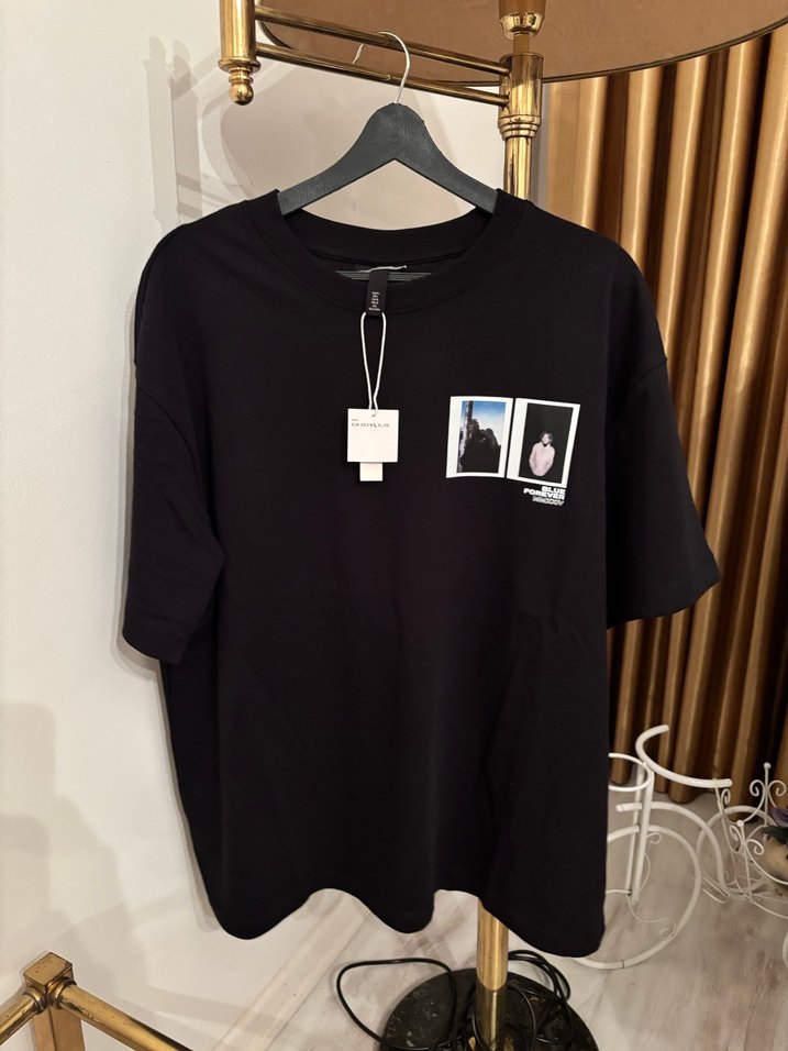 Hm baskı detaylı orijinal sıfır t shirt - Görsel 2