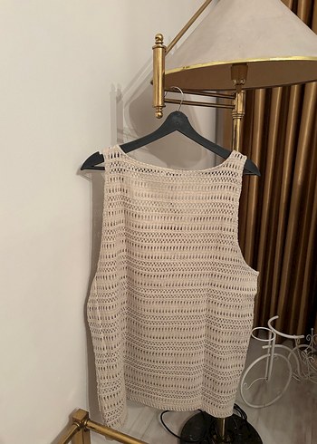 Zara kroşe örgü atlet etnik - Görsel 2