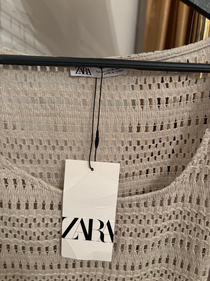 Zara kroşe örgü atlet etnik - Görsel 3