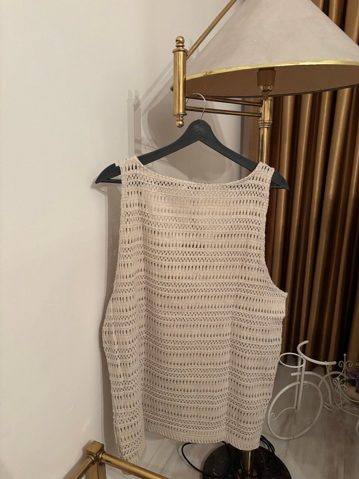 Zara kroşe örgü atlet etnik - Görsel 2