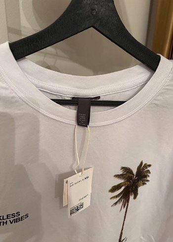 H&m palmiye deraylı t shirt orijinal sıfır - Görsel 4
