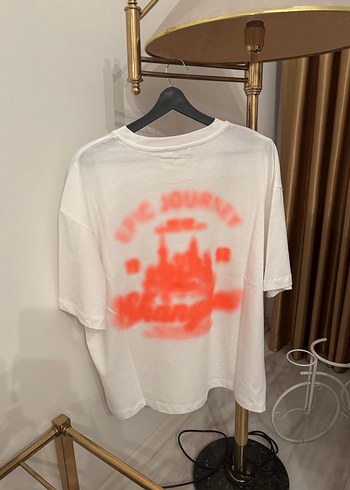 Zara baskı detaylı etiketli orijinal t shirt - Görsel 4