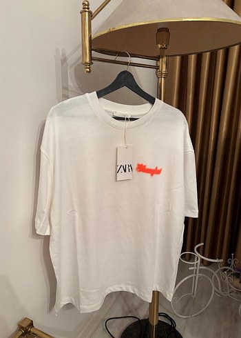 Zara baskı detaylı etiketli orijinal t shirt - Görsel 3