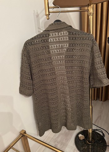 xl Beden haki Renk Zara orijinal el işi şık yazlık gömlek