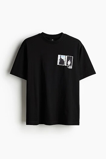 H&m baskılı t shirt orijinal sıfır