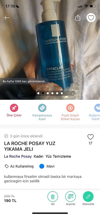 la roche posay yuz yikama jeli