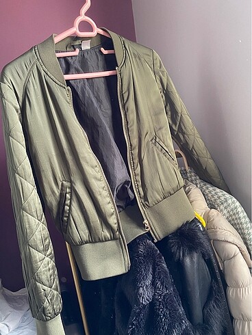 H&M Saten bomber ceket