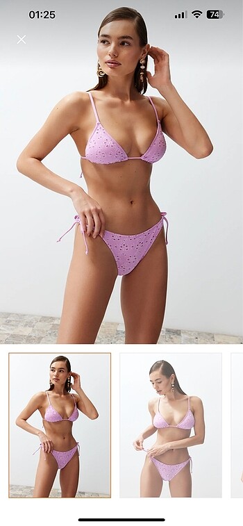 Pembe bikini takımı