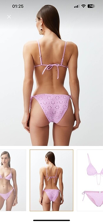 l Beden Pembe bikini takımı