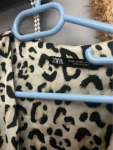 Zara Zara Leopar Midi Elbise