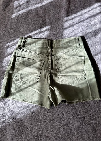 Haki Yeşil Mini Kadın Şort - Görsel 3