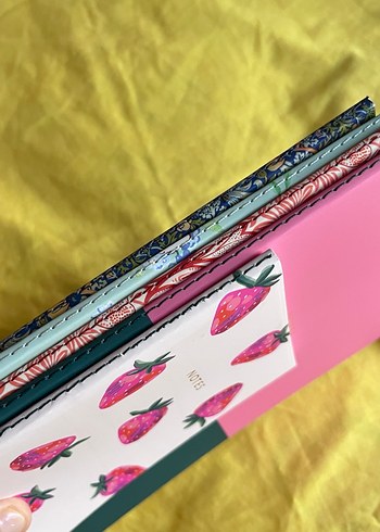 Pembe ve çiçek desenli not defterleri - Görsel 7