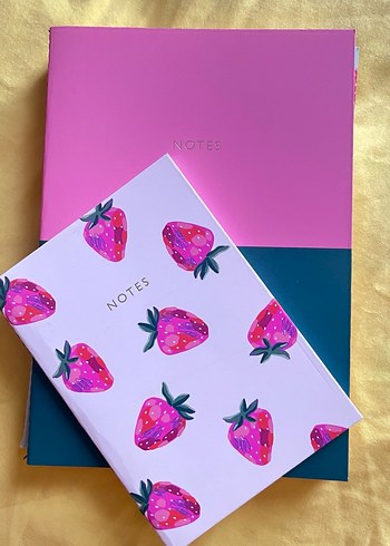 Pembe ve çiçek desenli not defterleri - Görsel 8