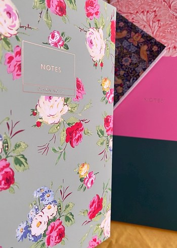 Pembe ve çiçek desenli not defterleri - Görsel 5