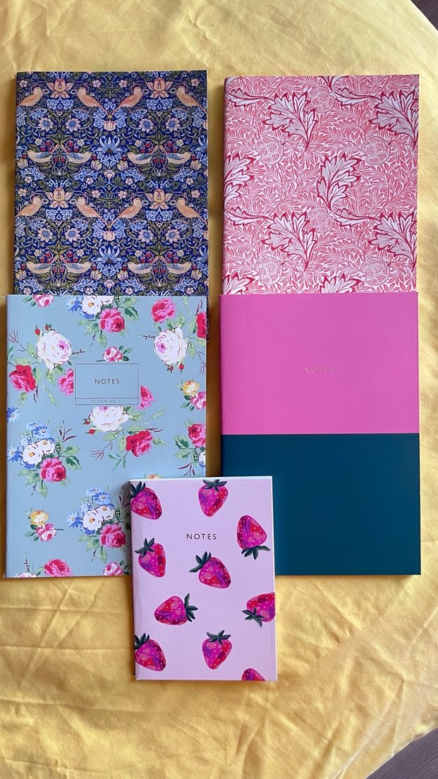 Pembe ve çiçek desenli not defterleri - Görsel 2