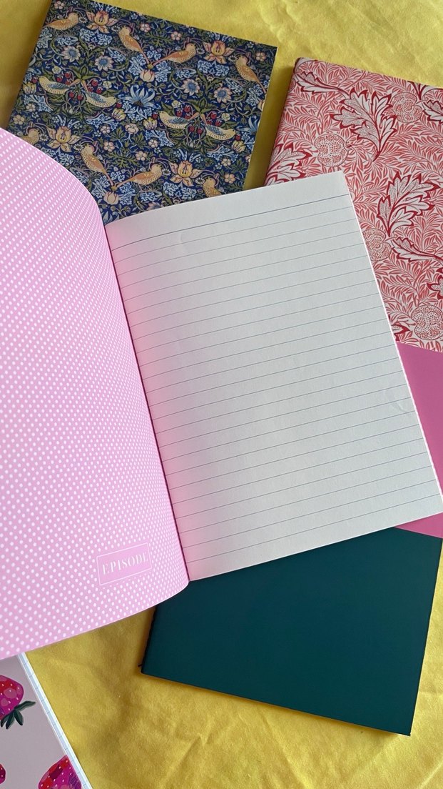 Pembe ve çiçek desenli not defterleri - Görsel 3