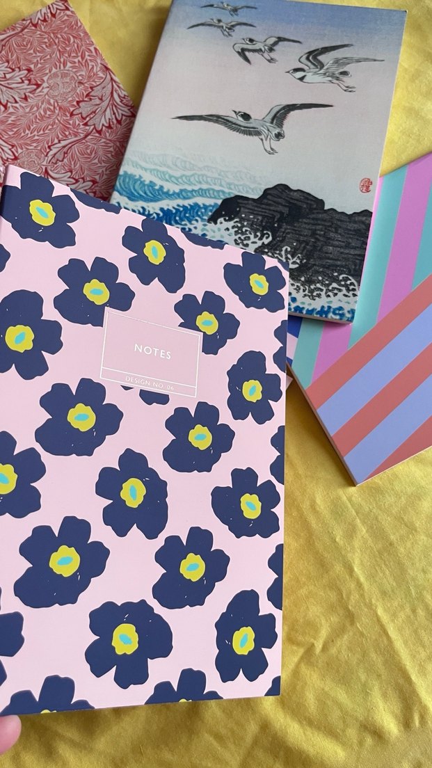 Çeşitli Desenli Pastel Pembe Defterler - Görsel 4