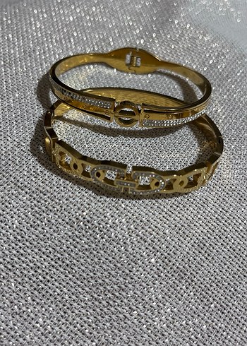 Pembe İşlemeli Parlak Kolye ve Küpe Seti - Görsel 3