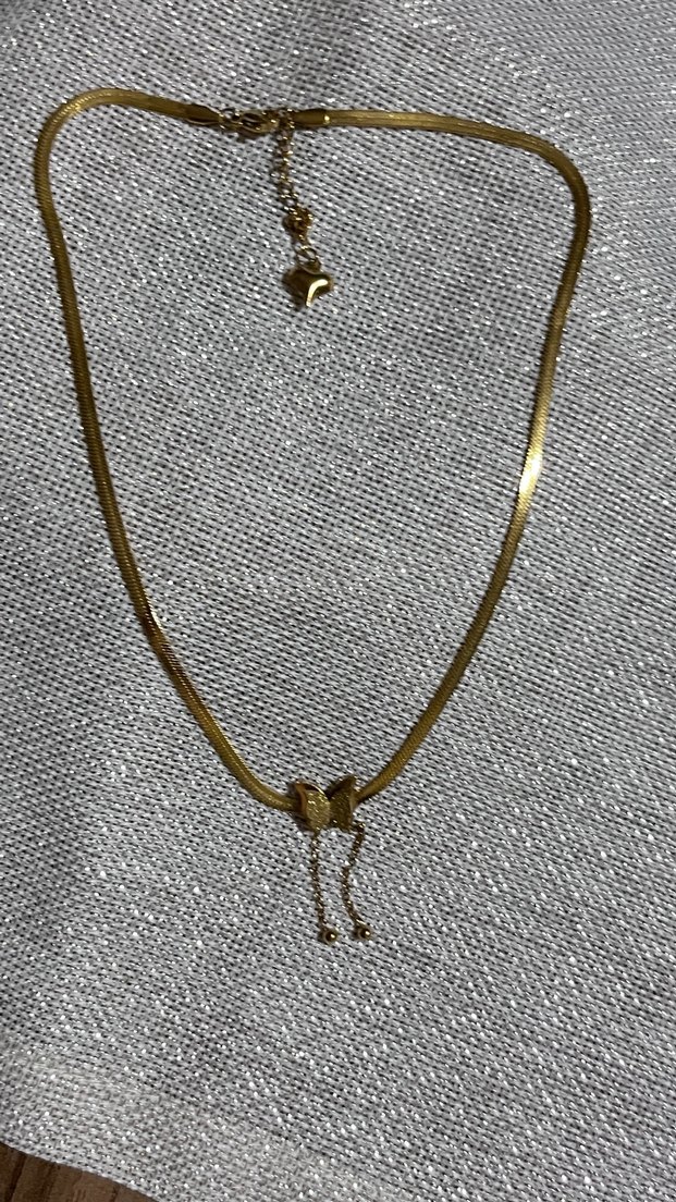 Pembe İşlemeli Parlak Kolye ve Küpe Seti - Görsel 2