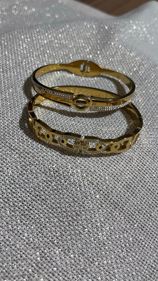 Pembe İşlemeli Parlak Kolye ve Küpe Seti - Görsel 3