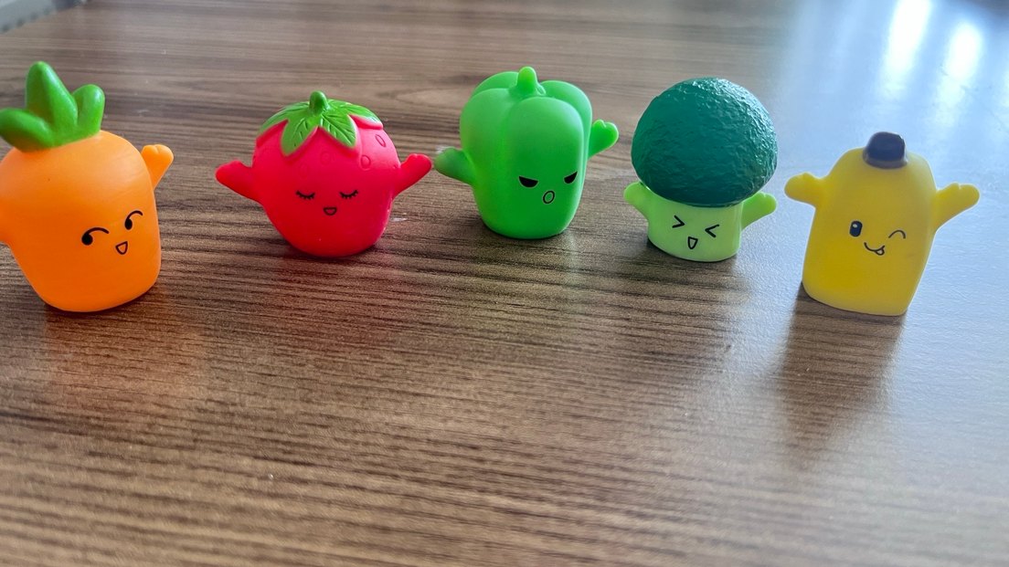 Renkli Meyve Parmak Kuklaları Seti - Görsel 2