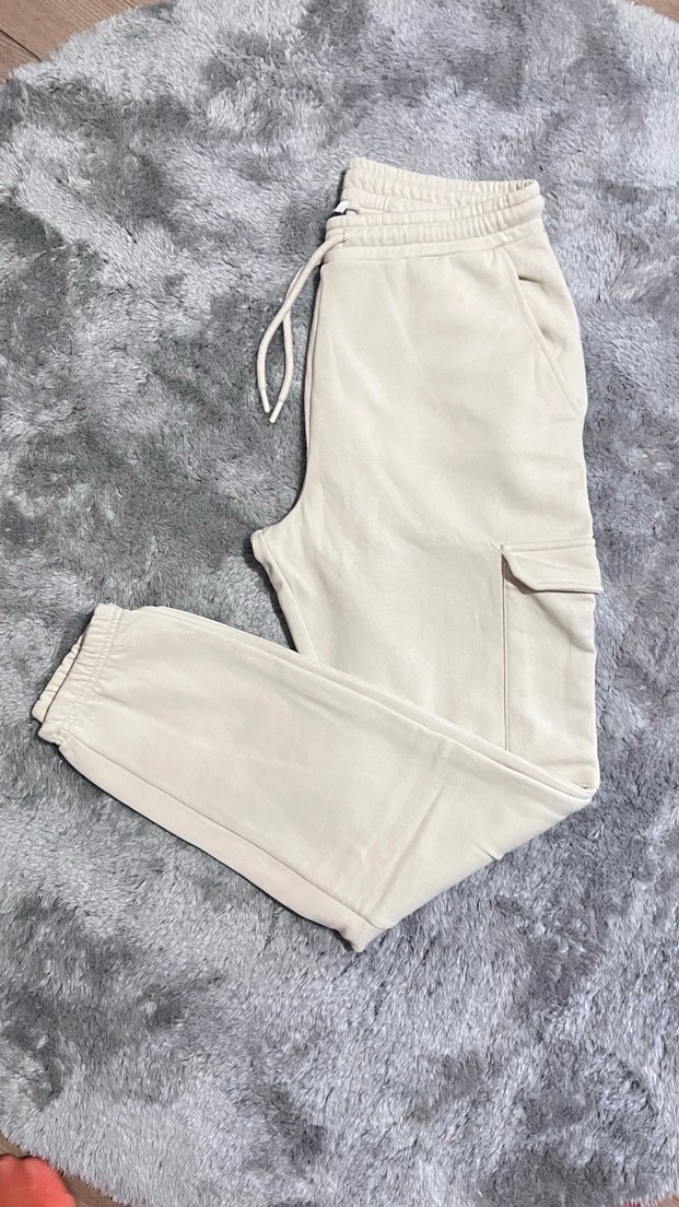 Jennyfer Bej Pamuklu Fermuarlı erkek Alt  Eşofman - Görsel 2