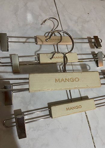 Beden Mango Bej Ahşap Klipsli Askı