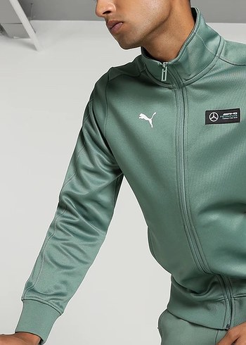 Mercedes Yeşil Fermuarlı Erkek Sweatshirt