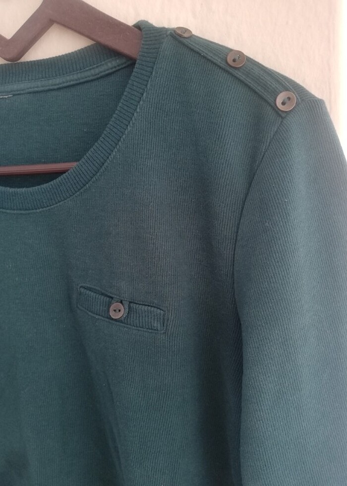 2. El bluz xxl beden koyu yeşil  - Görsel 2