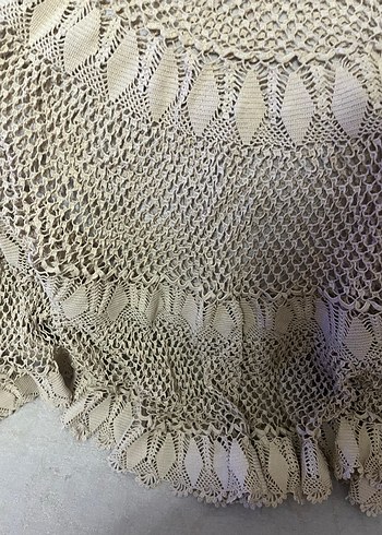 El Yapımı Bohem Örgü Masa Örtüsü - Görsel 4