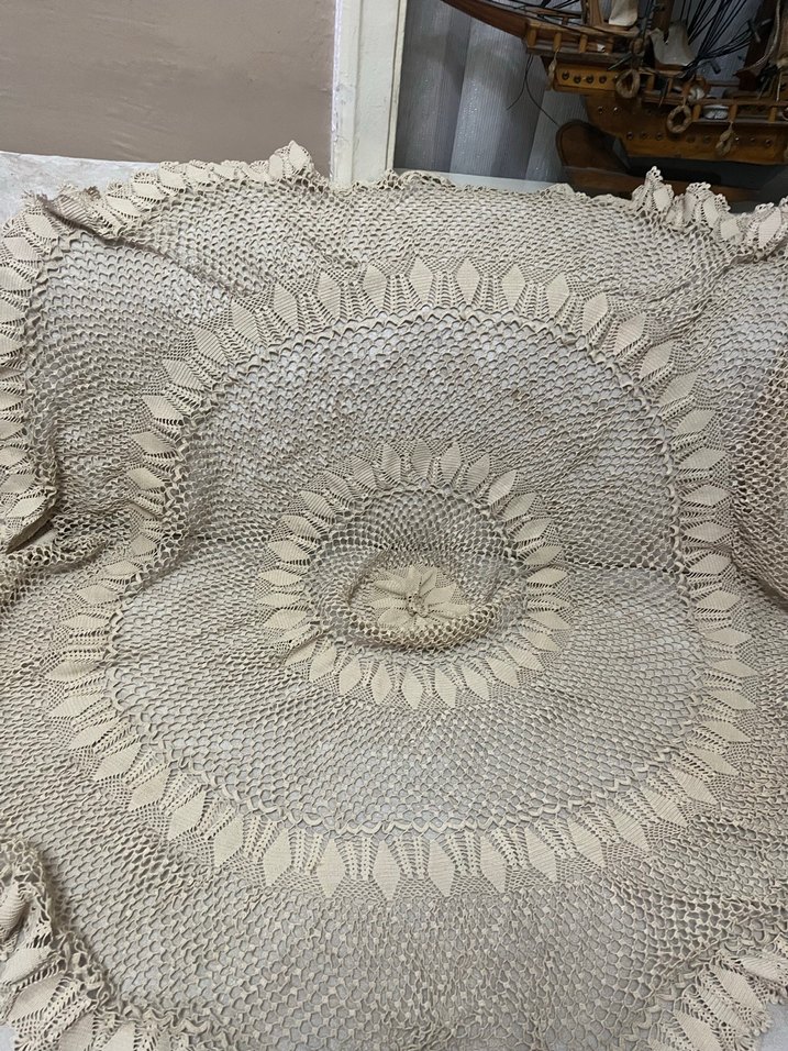 El Yapımı Bohem Örgü Masa Örtüsü - Görsel 5
