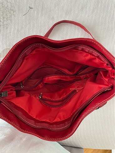 Bordo deri çanta - Görsel 3