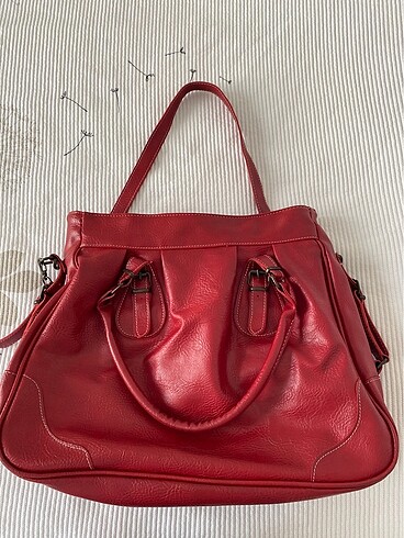 Bordo deri çanta - Görsel 2