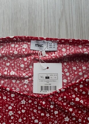 xl Beden kırmızı Renk SIFIR ETİKETLİ Balon kol bluz